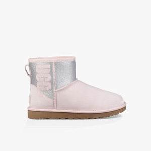 Ugg Classic Mini Sparkle Women Classic Boots Pink (0964DFYUK)